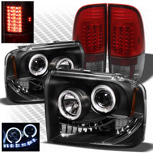 05-07 f2/3/450 black projector headlights + r/s philips-led perform tail lights