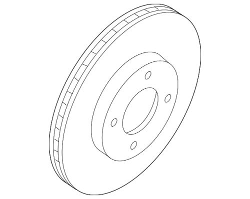 Genuine nissan disc brake rotor front 40206-4bt0b