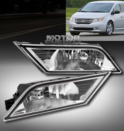 2011 2012 2013 honda odyssey ex ex-l lx bumper chrome fog light lamp+bulb+switch