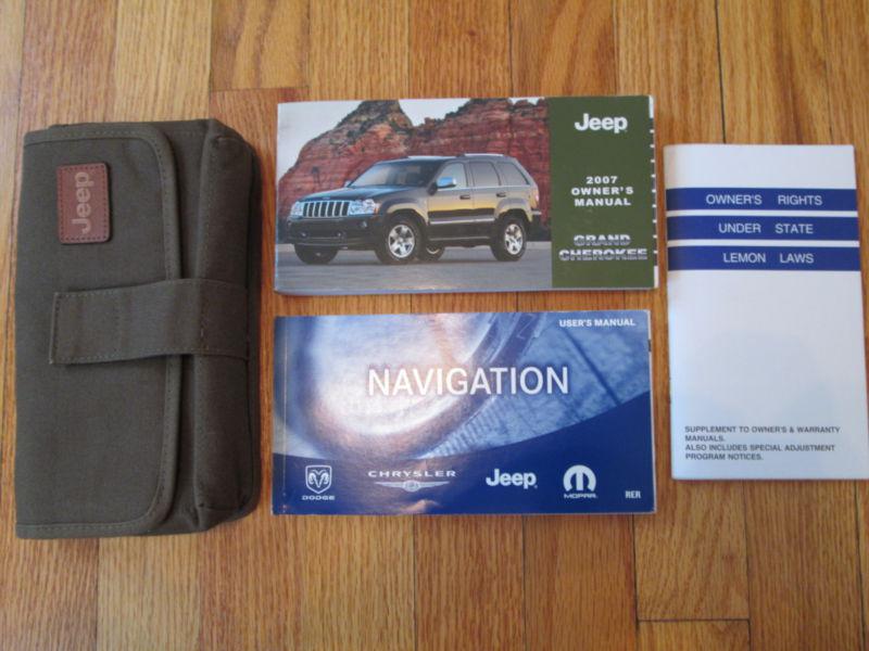 2007 07 jeep grand cherokee owners manual set w/ navigation guide fast shipping