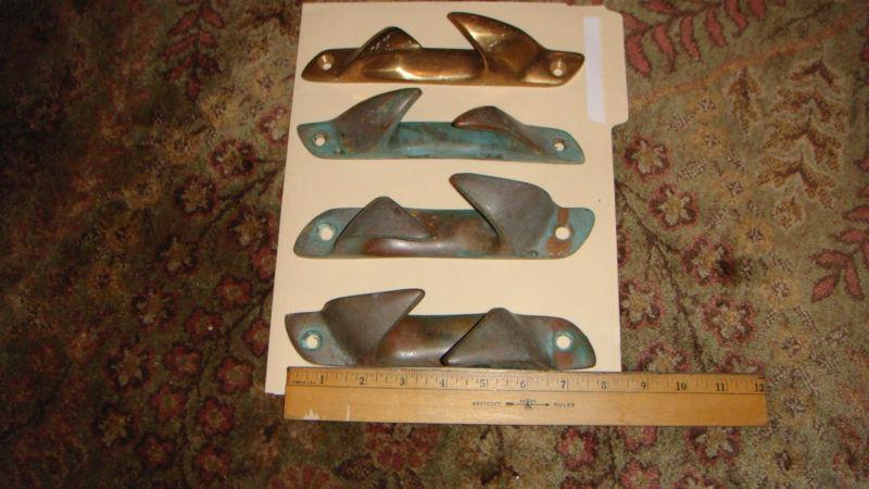 Vintage boat skene chocks 8" bronze/brass 