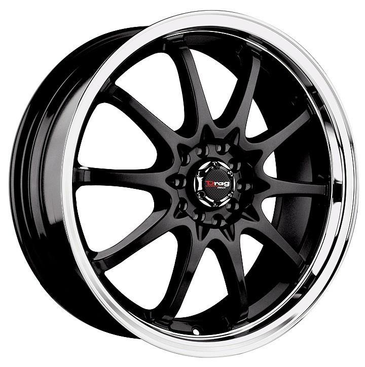 17 drag dr9 black wheels rims vw golf jetta passat vr6