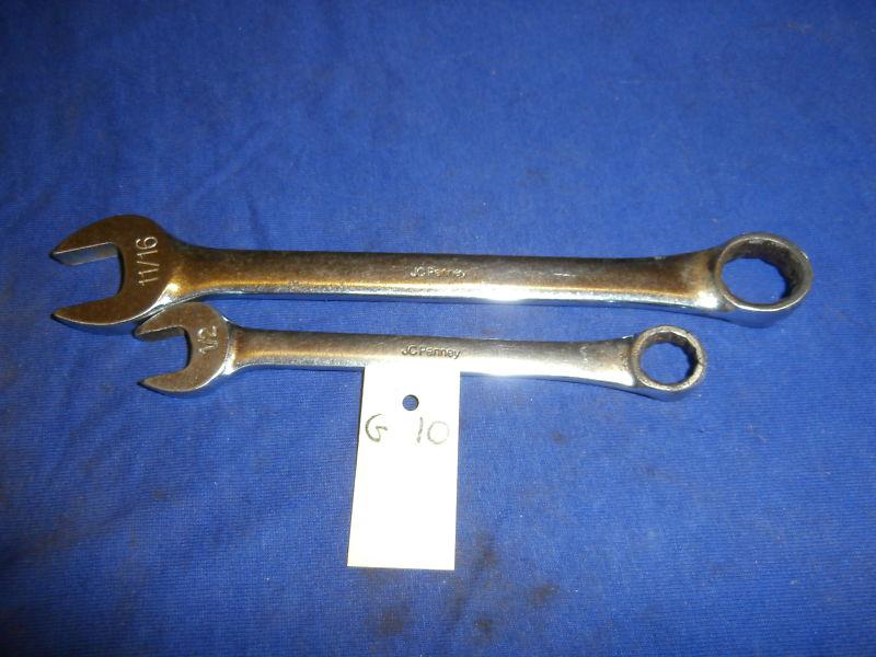  g10 vintage jc penney usa  34??  2 pcs. 12 pt. comb. wrenches