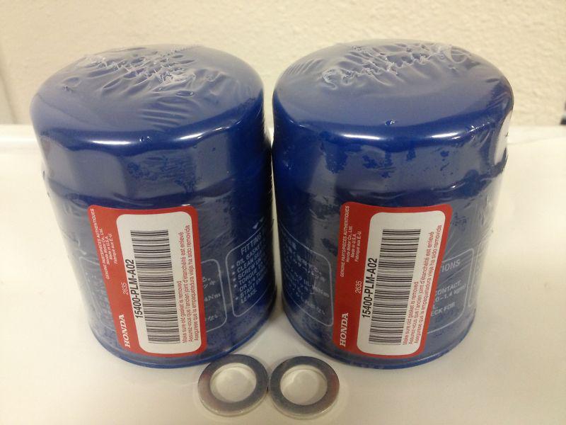 2x genuine new honda civic engine oil filter 2001-2005 with washer