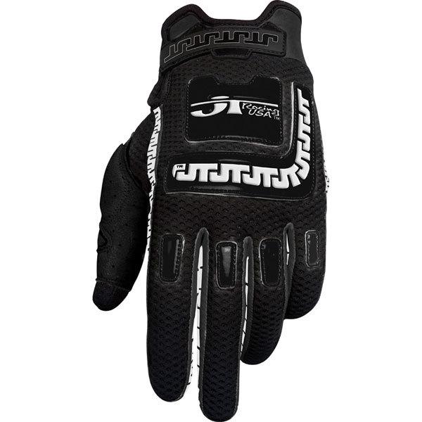 Black/white s jt racing life-line gloves