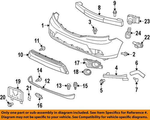 Honda oem 71107szaa50 front bumper-fog lamp bezel