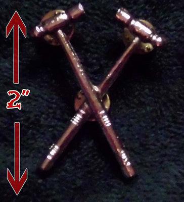 Hells angels big house crew - double hammer pin - silver