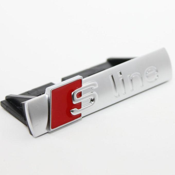 Sline logo grill grille emblem bdge fit audi a3 a4 a5 a6 a8 s3 s4 s8 tt q3 q5 q7