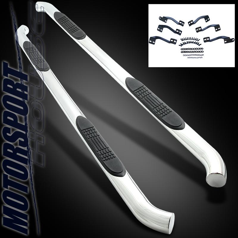 07-10 tundra double cab stainless running board pickup side step nerf bars pair