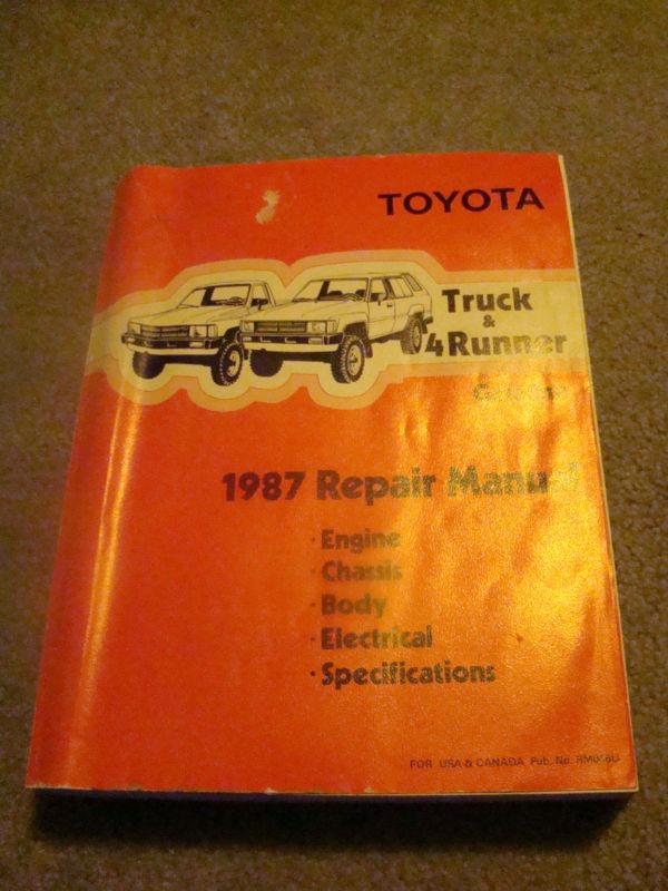 1987 toyota truck & 4 runner repair manual 