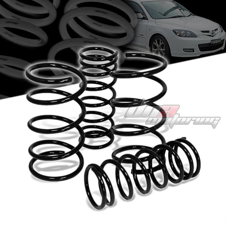 03-09 mazda 3 bk3p black 1.5" drop racing suspension lowering spring f255/r235lb