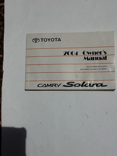 2004 toyota camry solara owners manual