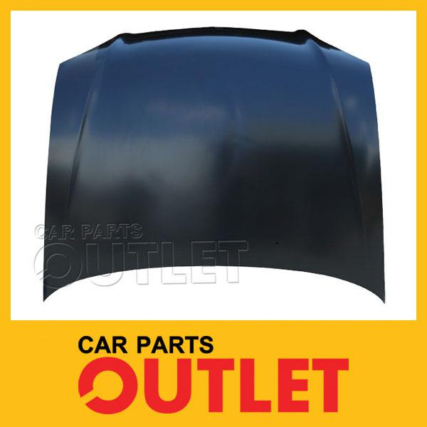 Hood panel primered black steel replacement for 1998-1999 hyundai accent sedan