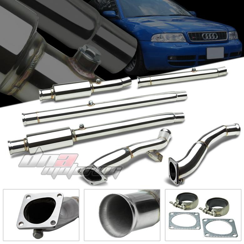 97-02 audi s4/a6 jetta 2.7l bi-turbo stainless steel downpipe down pipe exhaust