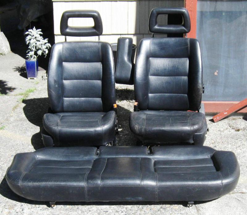 Volkswagon/audi car seats – front bucket seats and rear bottom seat, leather