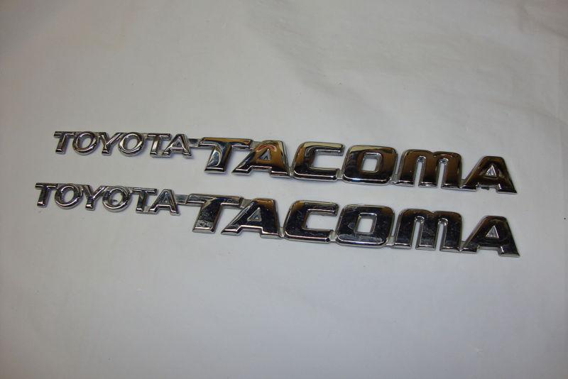 2 1995 - 2004 toyota tacoma chrome door emblems oem