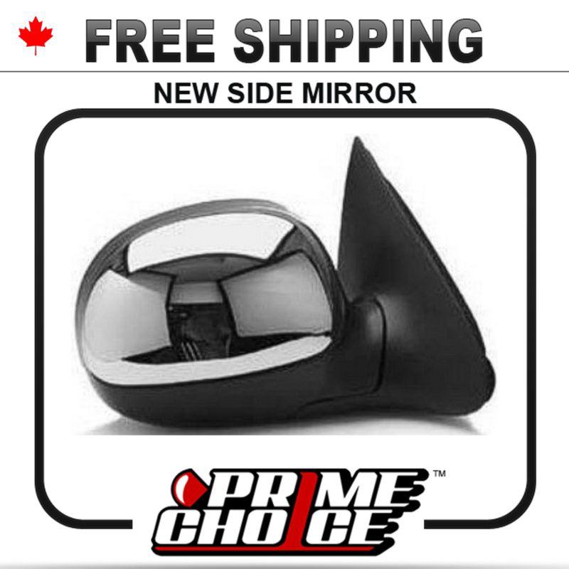 New manual chrome passenger side view mirror ford f-150 f-250 trucks right door