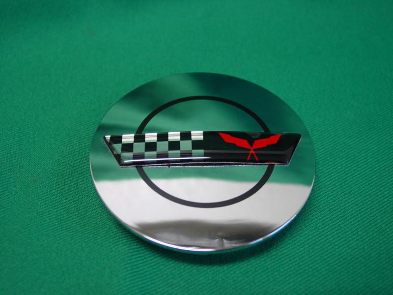 92-96 chevy corvette chrome wheel center cap gm # 00576snapaf