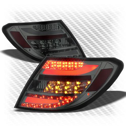 08-10 w204 c-class smoked philips-led perform tail lights rear lamps upgrade