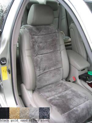 Luxurious aus sheepskin silver insert seat cover a pair