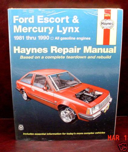 Ford escort mercury 1981-1990 haynes repair manual *new