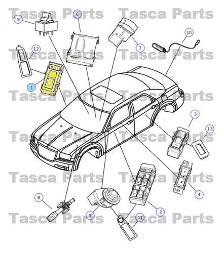 New oem rh front power window & door lock switch 2007-2014 dodge chrysler jeep