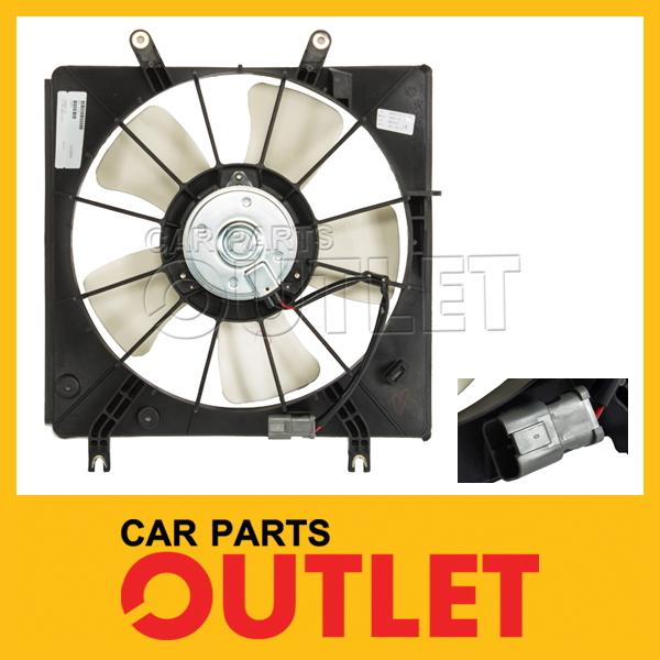 2003-2007 honda accord v6 cooling fan blade+motor+shroud assembly denso style lh