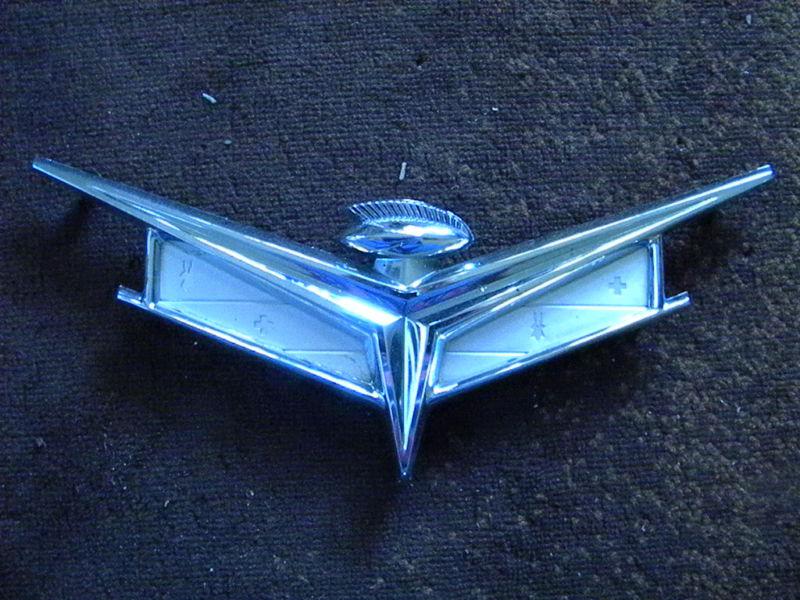 59 buick electra,lesabre,invicta rear trunk chrome badge,nice!