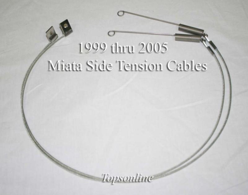 Pair of mazda miata convertible top side tension cables 99 1999-2005, brand new