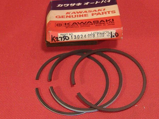 Nos oem kawasaki kz750 kz 750 ltd csr piston rings 1.0mm 13024-059 twins 1976-83