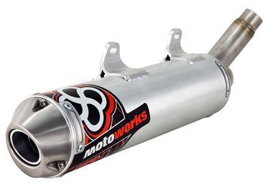 Motoworks sr4 slip-on muffler brushed aluminum 60-4007