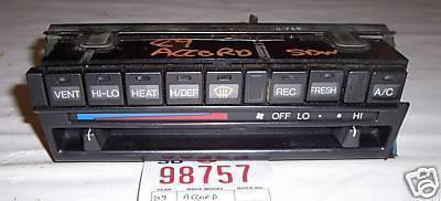 Honda 86-89 accord temperature/heater control/s 1986 1987 1988 1989