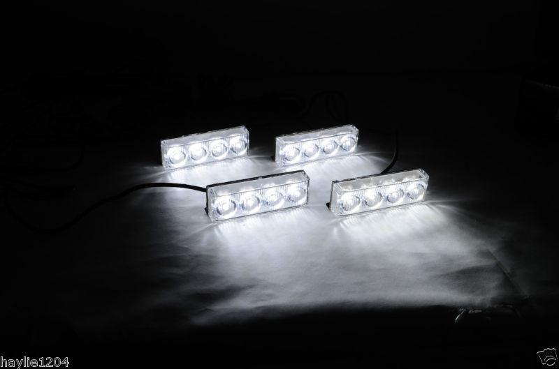 4x4 led emergency warning high wattage flash strobe front grille led white gen 3