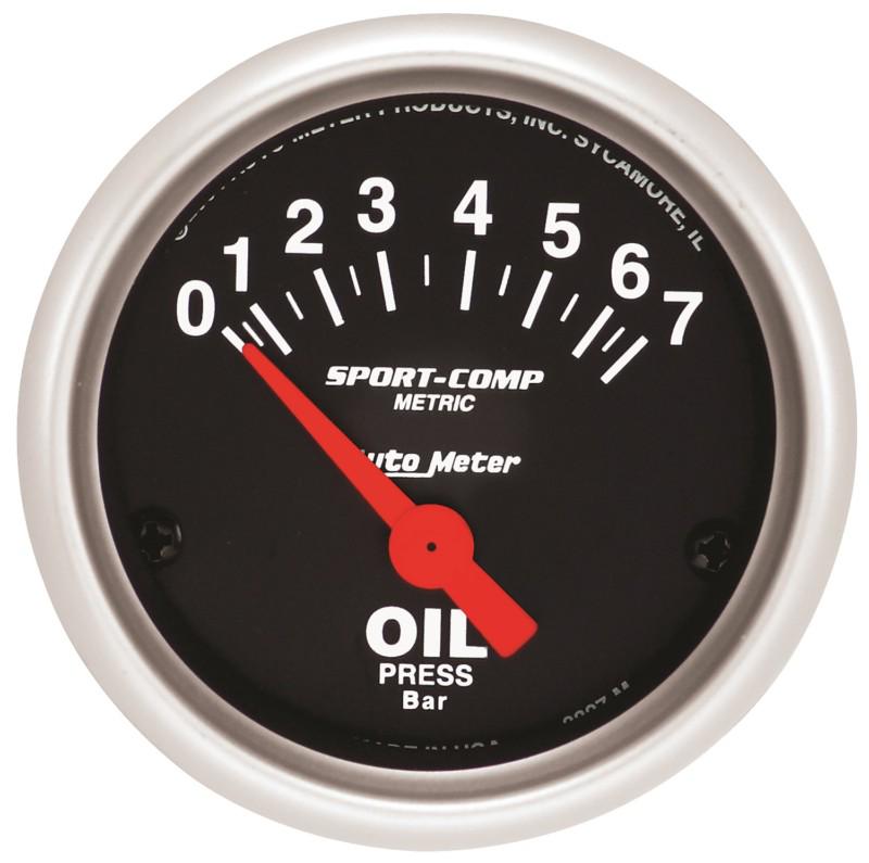 Auto meter 3327-m sport-comp; electric metric oil pressure gauge