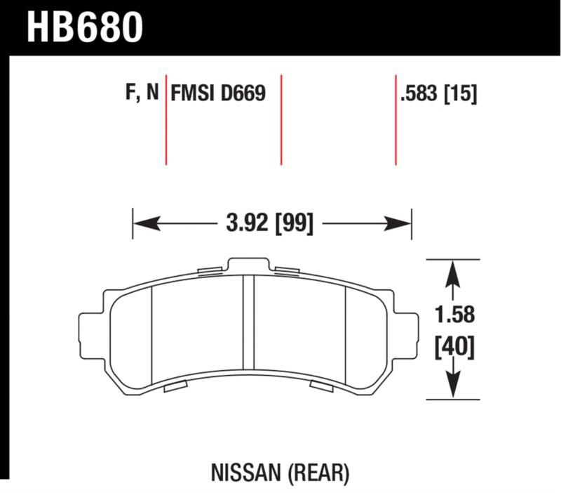 Hawk performance hb680f.583 disc brake pad 95-98 200sx sentra