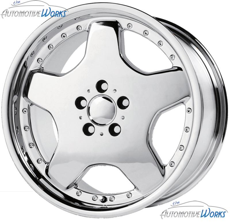 1 - 18x9 replica mercedes type m 5x112 +37mm chrome wheel rim inch 18"