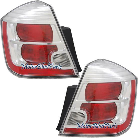 10-12 nissan sentra base / s / sl tail lamps lights left + right pair