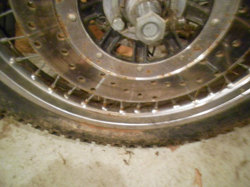  kawasaki 1978 kz650 front wheel axle disk rim tire kz 650 750 1977 77 78 79 80 