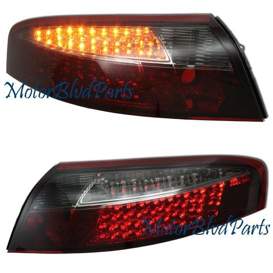 98-05 porsche 911 carrera led tail lights red/smoked