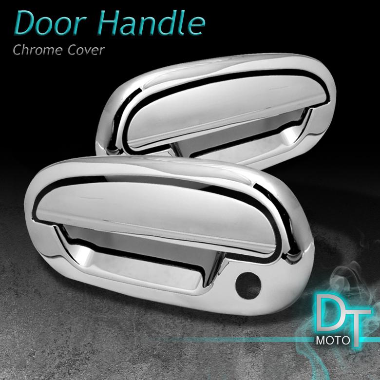 97-03 f150 2dr chrome door handle covers set trim w/o passenger keyhole & keypad