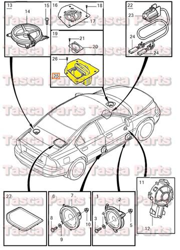 Brand new oem dashboard loudspeaker bracket 01-09 volvo s60 v70 v70xc #3409736