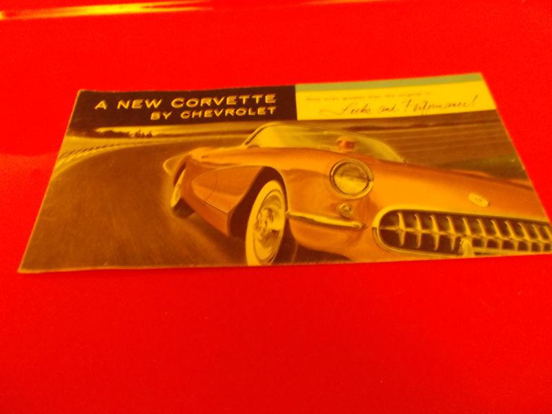 1956 corvette original full color folder literature promotional nonreprint