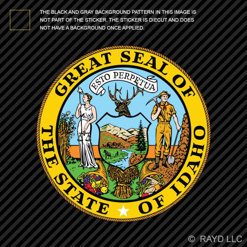 4” idaho state seal sticker decal self adhesive vinyl boise northwestern the gem