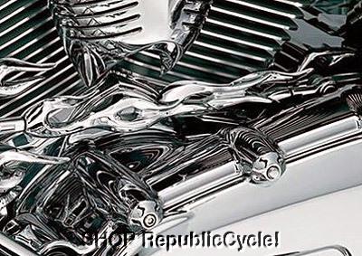 Harley 86 - 13 softail kuryakyn chrome flame shift linkage *new*