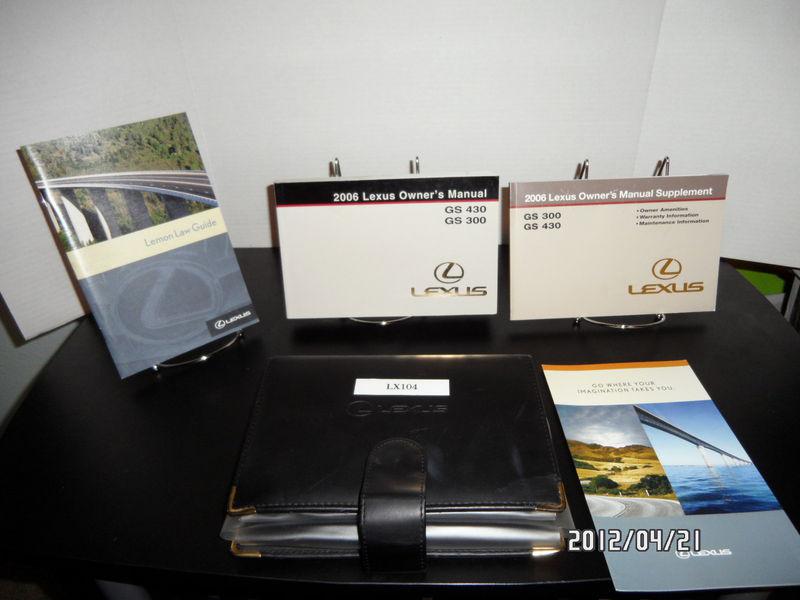 2006 lexus gs430 gs300 oem owners manual--fast free shipping to all 50 states