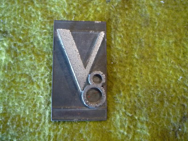 Original 1935 36 cadillac v8 hood emblem - no reserve