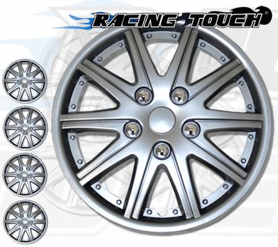 Metallic silver 4pcs set #027 15" inches hubcaps hub cap wheel cover rim skin