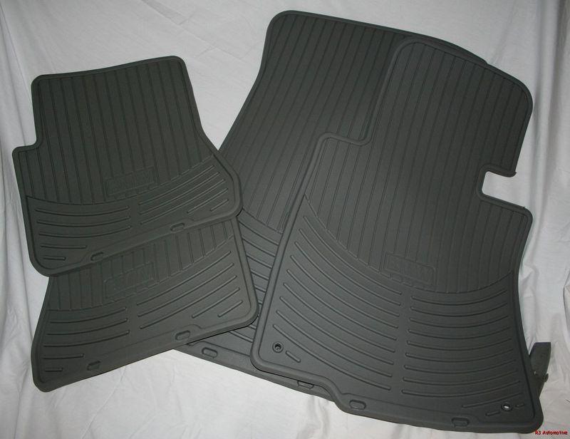 2006/2007/2008 bmw 750i/760i rubber floor mats - bmw factory oem accessory -gray