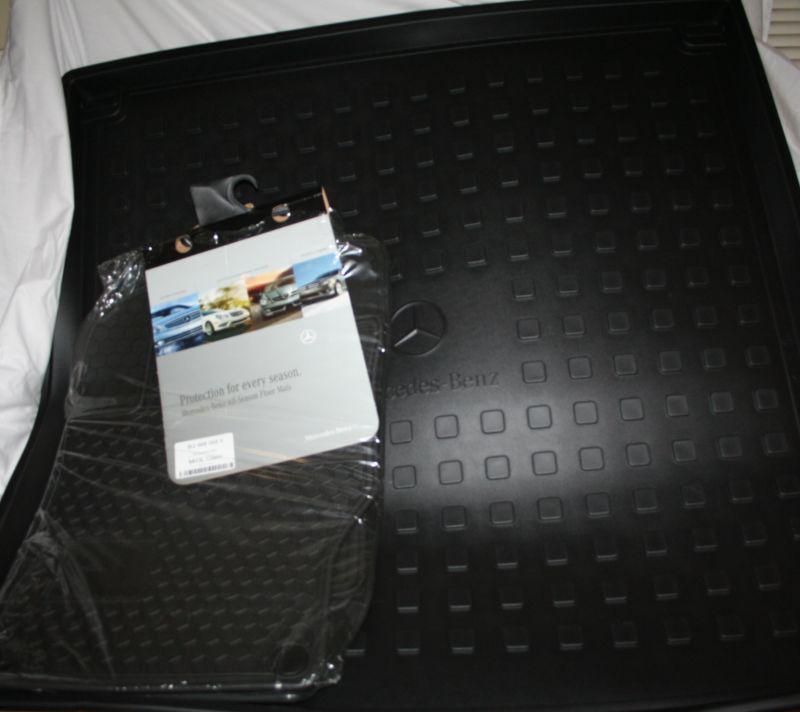 2007 to 2011 mercedes ml63 amg rubber floor mats + cargo tray/liner - oem items!