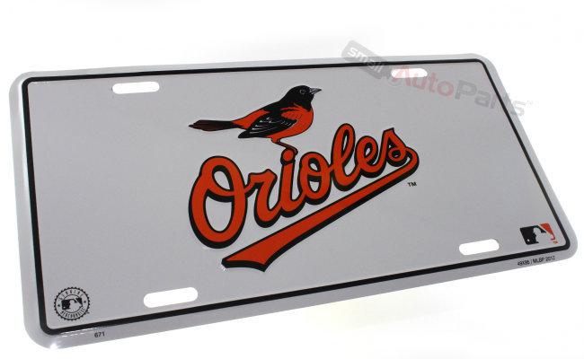 Baltimore orioles mlb license plate aluminum stamped metal tag for car truck